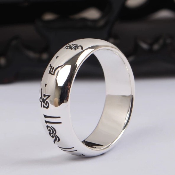 Huangbeicai ring for men and women, niche design, handmade solid closed vintage ring
