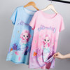 summer Thin section girl Cartoon printing Borneol ventilation Nightdress Wicking Home Furnishing skirt new pattern On behalf of