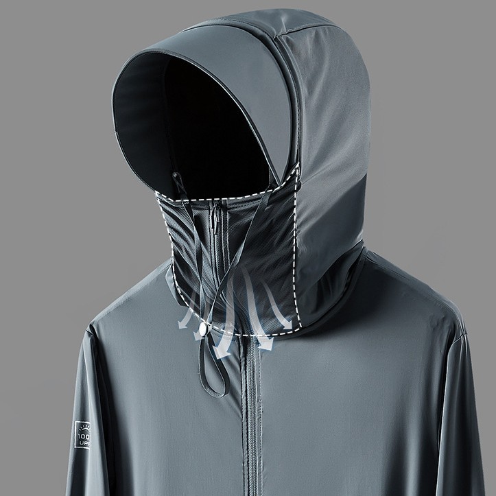 Ice Silk Original Yarn Cool Sun Protection Clothing for Men, Removable Large Brim Sun Protection Clothing for Women, Outdoor Fishing Sun Protection Clothing, Large Size