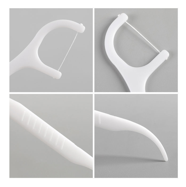 Portable box-packed dental floss 50 pieces, box-packed ultra-fine dental floss picks, household plastic toothpicks, bow-shaped dental floss wholesale pic 12