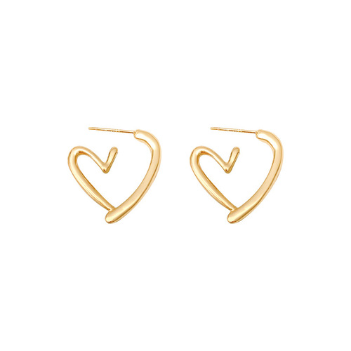925 Silver Needle Port Vintage Retro Metal Earrings for Women - High-End Geometric Simple Hoop Earrings - Versatile and Bold Commuter Earrings