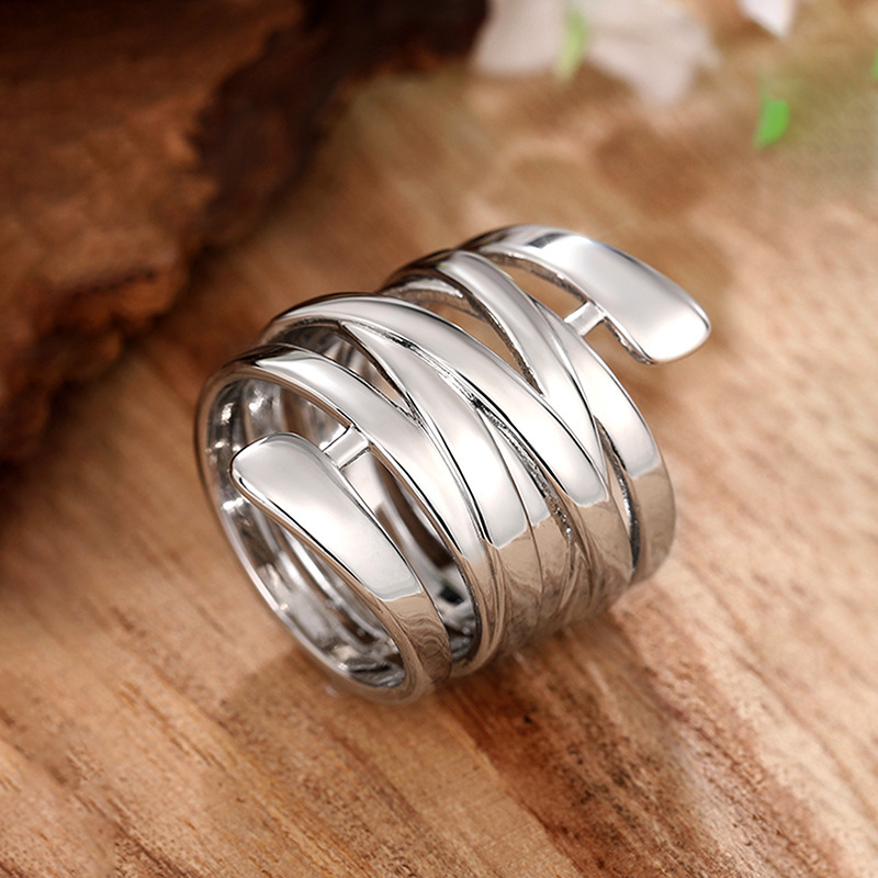 13g Weight Rings Classification 12, 5 Ring Size 1 Piece Quantity Holiday, Street Occasion Copper Material Geometric Pattern Women's Gender Plating Design Casual, Exaggerated, Lady Style Copper Plating Geometric Rings 3