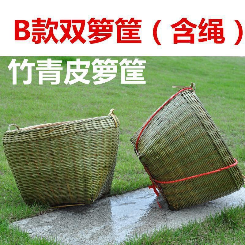 竹かご、手作り竹かご、家庭用丸枠、扁担収納かご、装飾米かご、結婚式の竹建物|undefined
