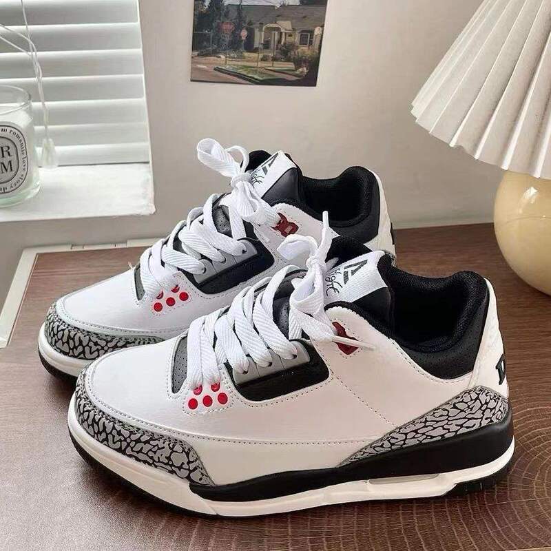 Ins Hong Kong Style Niche Air Cushion Sneakers for Men, Chic Couple Versatile High Street Casual Height-Increasing Basketball Shoes Trendy