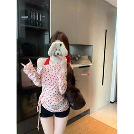【40D网布+人棉背心带胸垫】两件套防晒罩衫夏季斜肩修身上