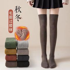 襪子女加厚毛圈過膝襪秋冬季保暖長筒襪加絨高筒襪日系冬天JK襪子