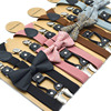 new pattern adult Elastic force Elastic men and women straps Bowtie suit non-slip Clamp Suspenders Solid 2.5cm