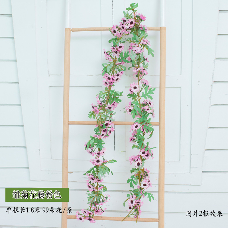 籐プラスチックローズラタン装飾造花結婚式エアコンパイプ巻き取りブロックつる天井壁掛け|undefined