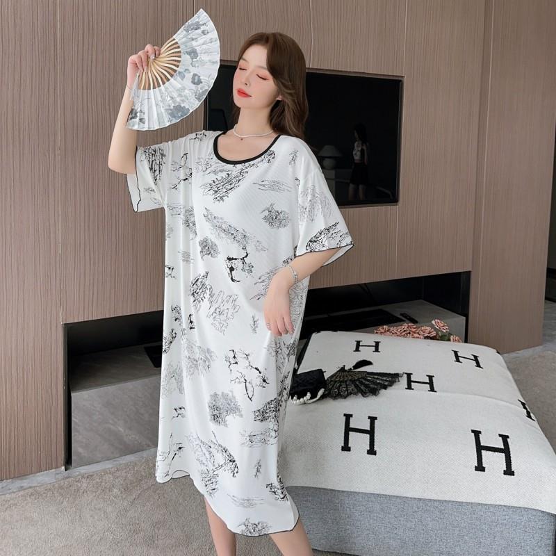 Camisón de verano chica extra grande 200kg modal desgaste del hogar lindo dibujos animados TikTok vivir desgaste del hogar