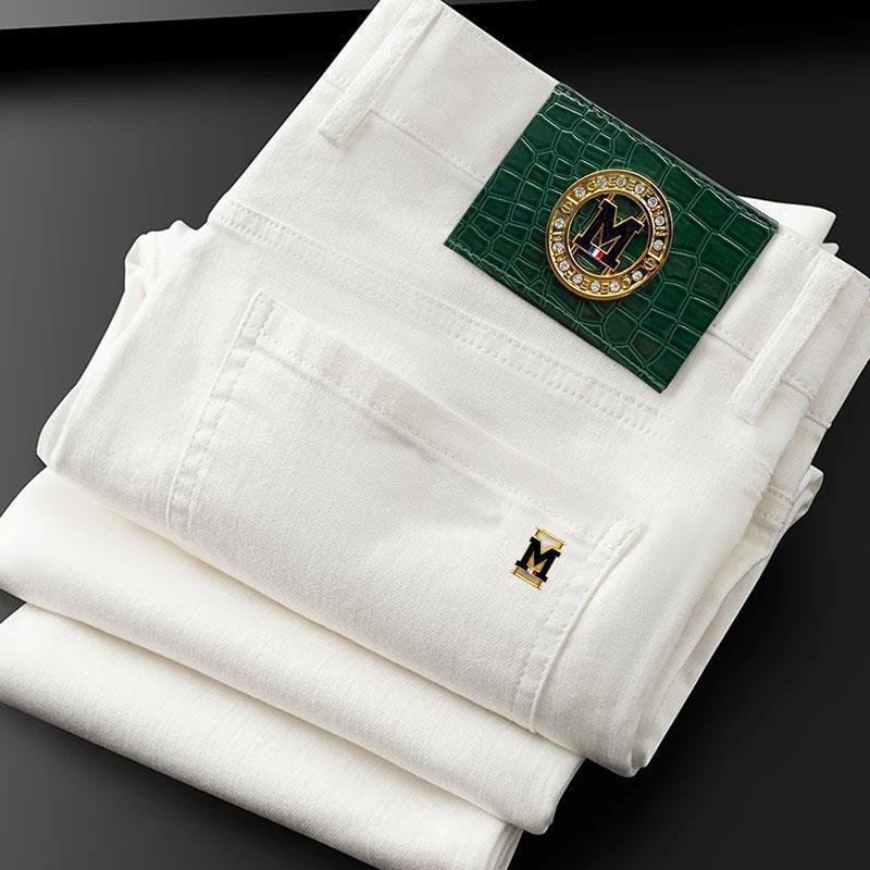 Jeans 2025 Spring Three Anti-fade Jeans European Small Straight White Fashionable White Black Denim