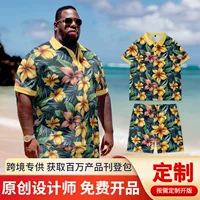 CP12388A02 новый европейский и американский стиль рубашка POLO свободный отдых улица прилив шорты с короткими рукавами большого размера мужская одежда