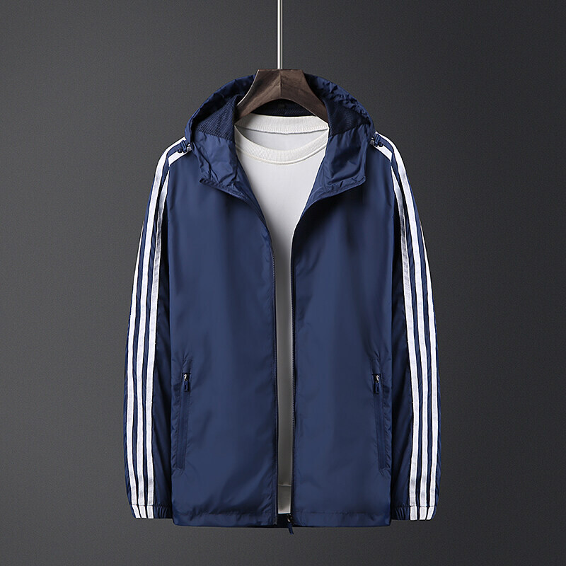 Primavera y otoño chaqueta deportiva para niños chaqueta delgada pare-vientos chaqueta con capuchón joven chaqueta casual protector solar ropa transpirable de comercio exterior