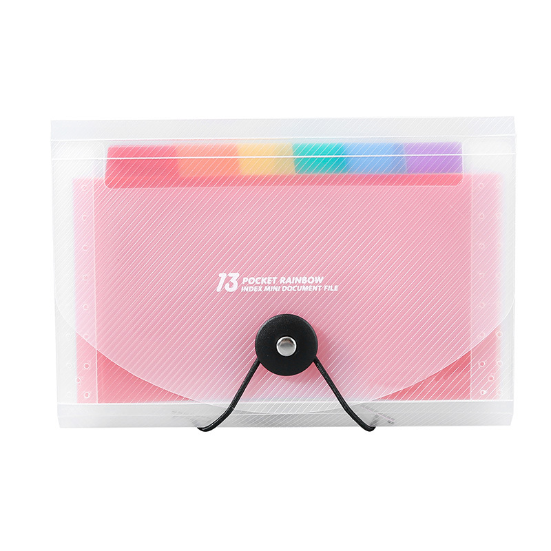 13 caja mini bolsa de órgano arco iris A6 portabilletes de disco de cuerdas de datos de factura bolsa de almacenamiento