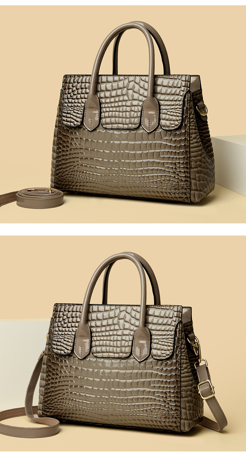 Bag Women's Bag 2024 Fashion Fashion High-capacity Tote Bag Foreign Trade Ladies Patent Leather Handbag_voghion.com