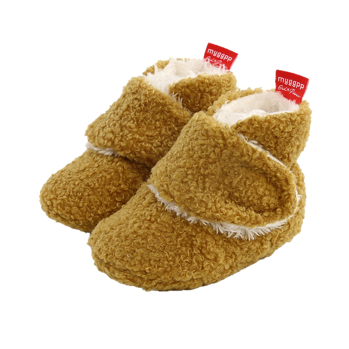 Nuevos zapatos de algodón de color liso para bebé, zapatos cálidos de suela blanda, zapatos para niños pequeños, zapatos para bebé con forro polar M1982B. image 6