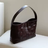 Nittle Design Женский первый слой воловьей кожи плетеный на одно плечо под мышкой портативный компьютер большой емкости
