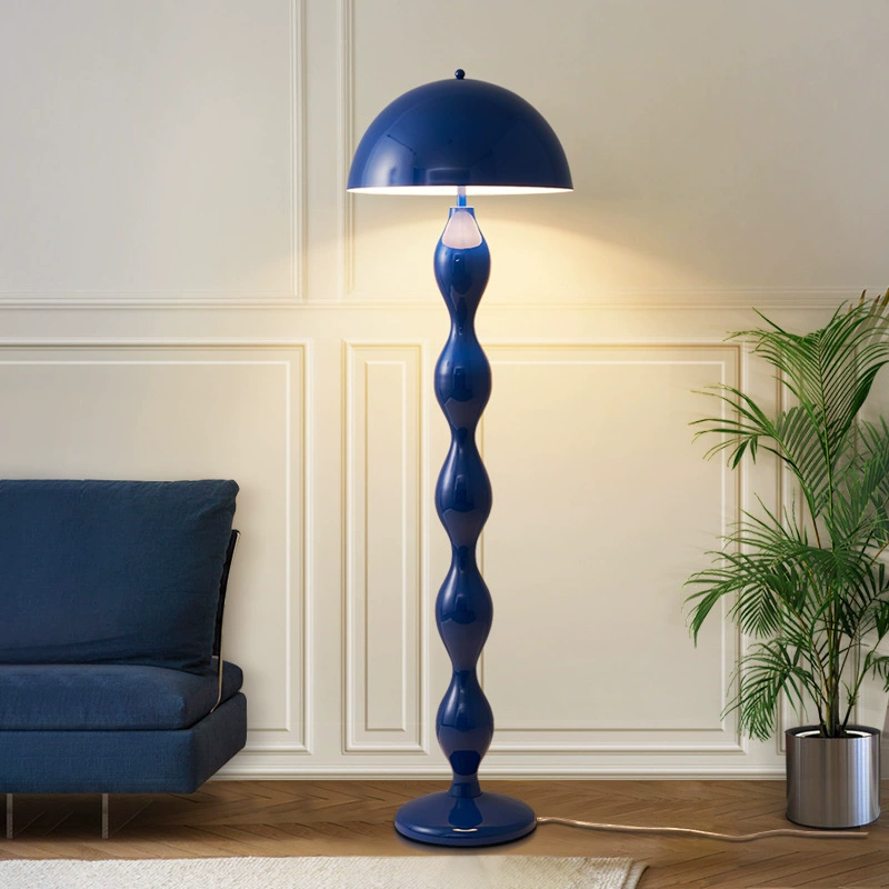 Настольная? Нет, половая? Wait: The phrase is floor lamp with clove mushrooms, cream design sofa for living room, lights