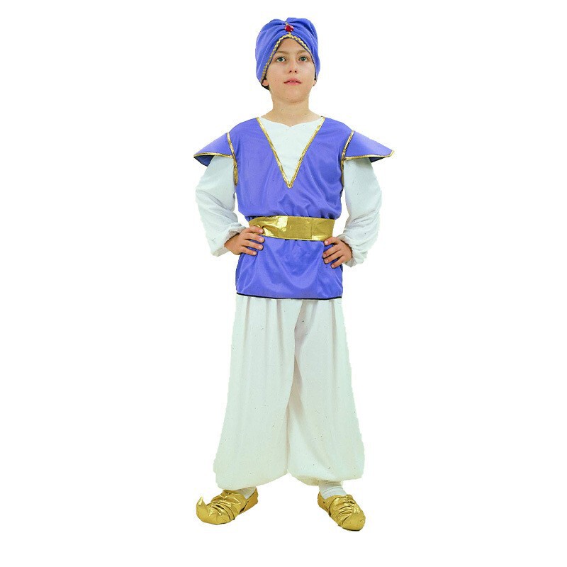 Halloween cosplay Masquerade Children Male Cosplay Prince Costume Indian Aladdin Costume