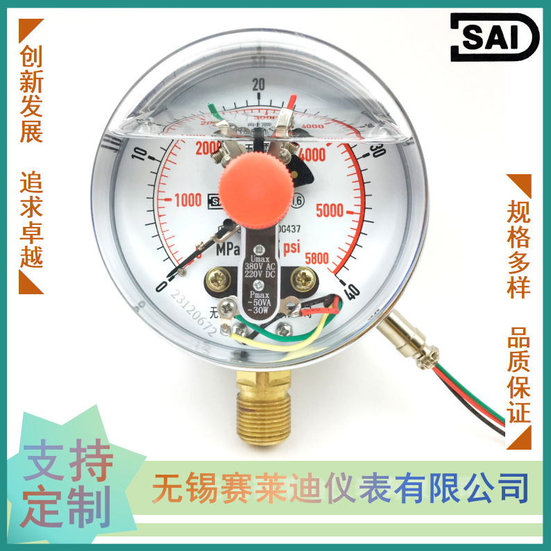 无锡赛莱迪 耐震大功率电接点压力表 大功率50VA