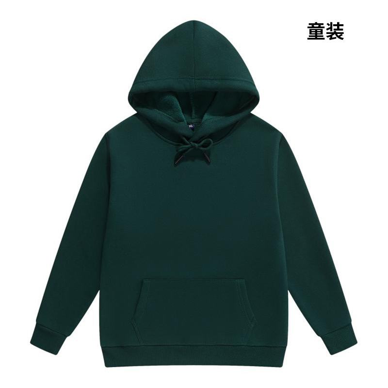 Sudadera de algodón puro para niños, con capucha y forro polar de 500g, uniforme de grupo, camiseta publicitaria cultural, ropa de trabajo personalizada con impresión de logotipo