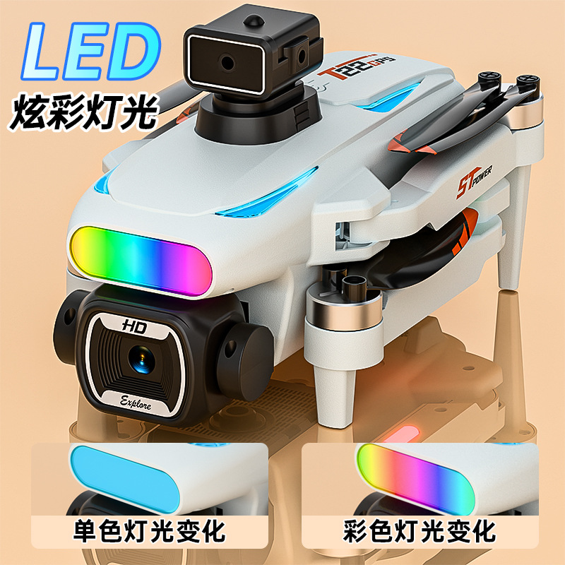 Ventas transfronterizas de nuevos productos no tripulados T22 posicionamiento GPS control de pantalla de retorno automático inteligente de prevención de obstáculos aviones de control remoto de alta definición