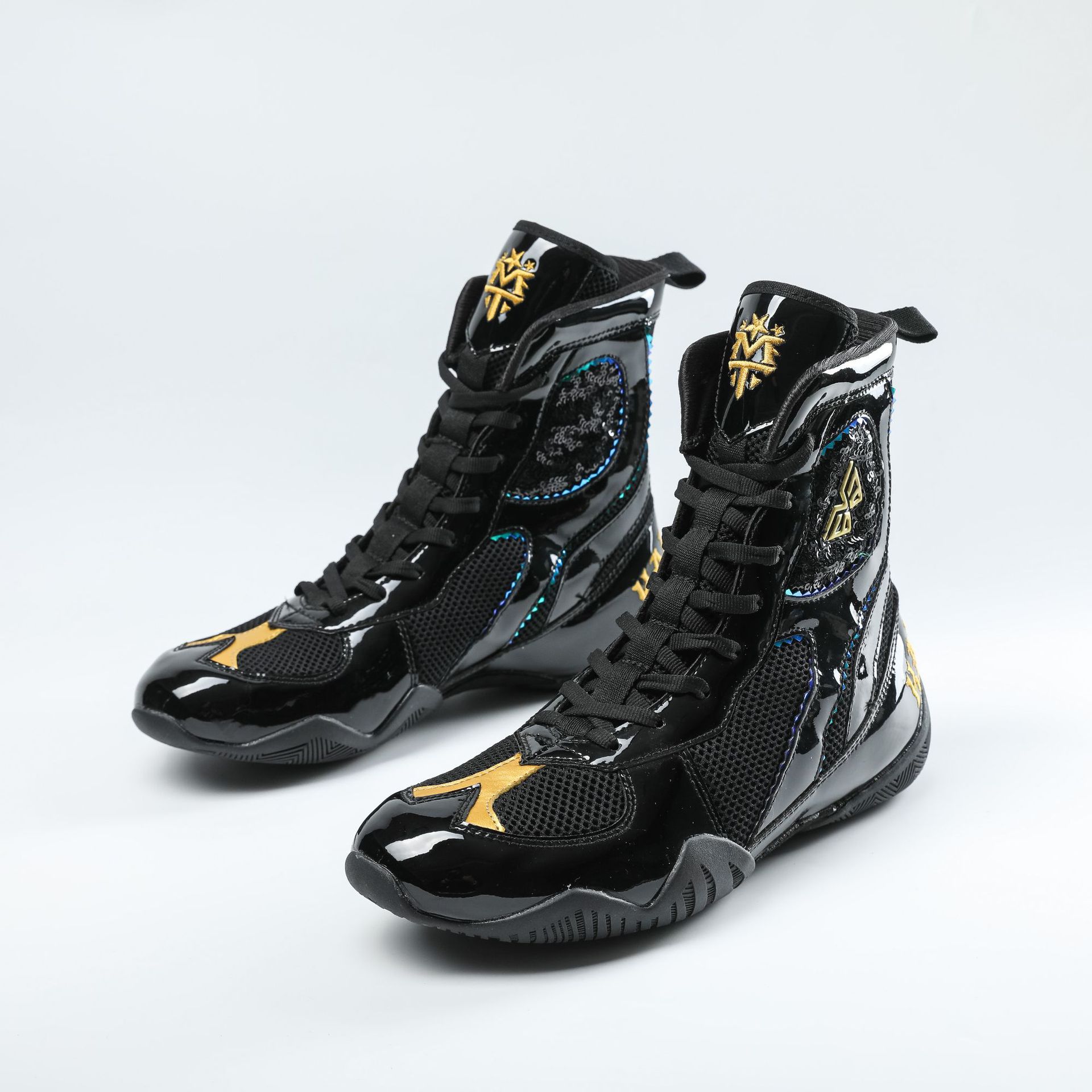 2026 New High-Top Boxing Shoes, Comfortable Fighting and Wrestling Boots for Men and Women, Martial Arts Training, Anti-Slip, Model 918