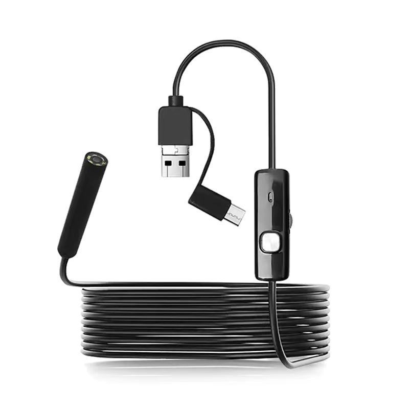 5.5mm Android teléfono celular cámara endoscópica 3 - en - 1 480P coche industrial detección de tubería aire acondicionado HD
