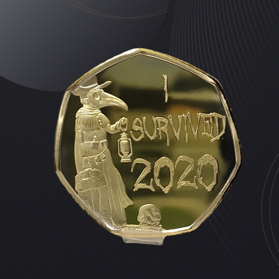 Fighting the Epidemic I SURVIVED2020 commemorative coin 2020 Existence Medals Lucky Survivor Coins