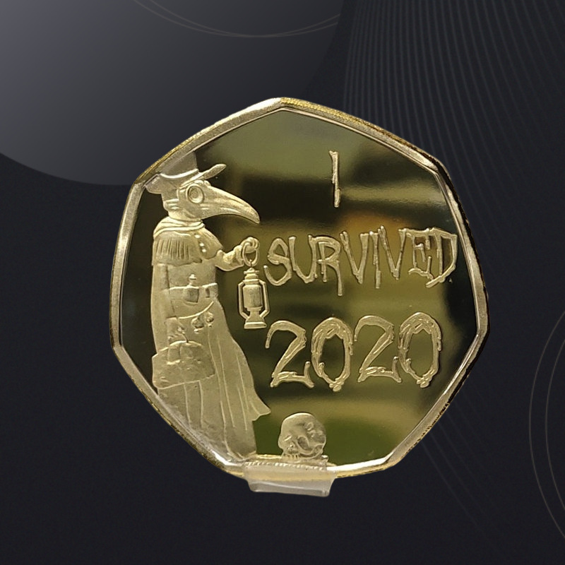 Fighting the Epidemic I SURVIVED2020 commemorative coin 2020 Existence Medals Lucky Survivor Coins