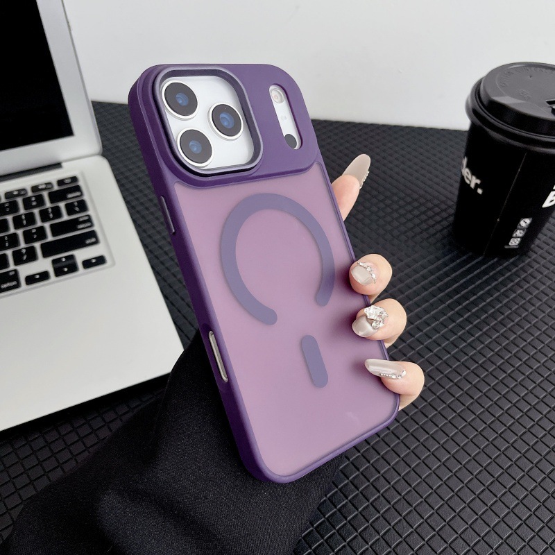 肤感半透磁吸大孔磨砂适用iphone17苹果16手机壳15情侣防摔14全包|undefined