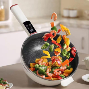 New Cooking Household Integrated Electric Pot Multifunctional Electric Wok Dormitory Electric Cooking Pot Student Stir-fry Rental House Wok