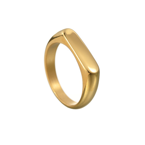 Cross-border new Amazon women's 4MM wide cast plain ring ins cold talk style niche jewelry popular titanium steel ring