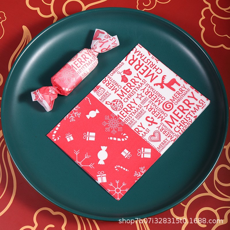 Papel de embalaje de papel de turrón embalaje de papel de caramelo embalaje de papel de turrón papel de caramelo de arroz glutinoso 100 piezas