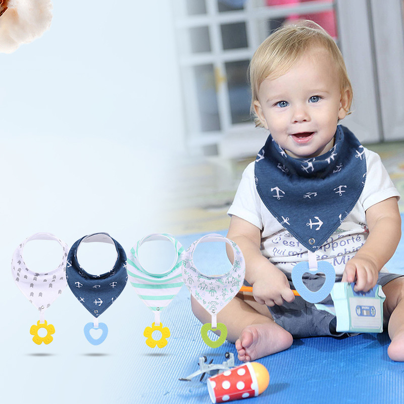 Spot Clearance Spot Factory Direct Supply Cross-Border New Baby Teether Saliva Towel Cotton Baby Bib Bib