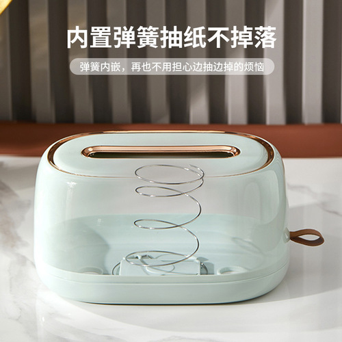 Tissue box desktop wall-mounted paper box home living room creative spring napkin box face towel light luxury storage box