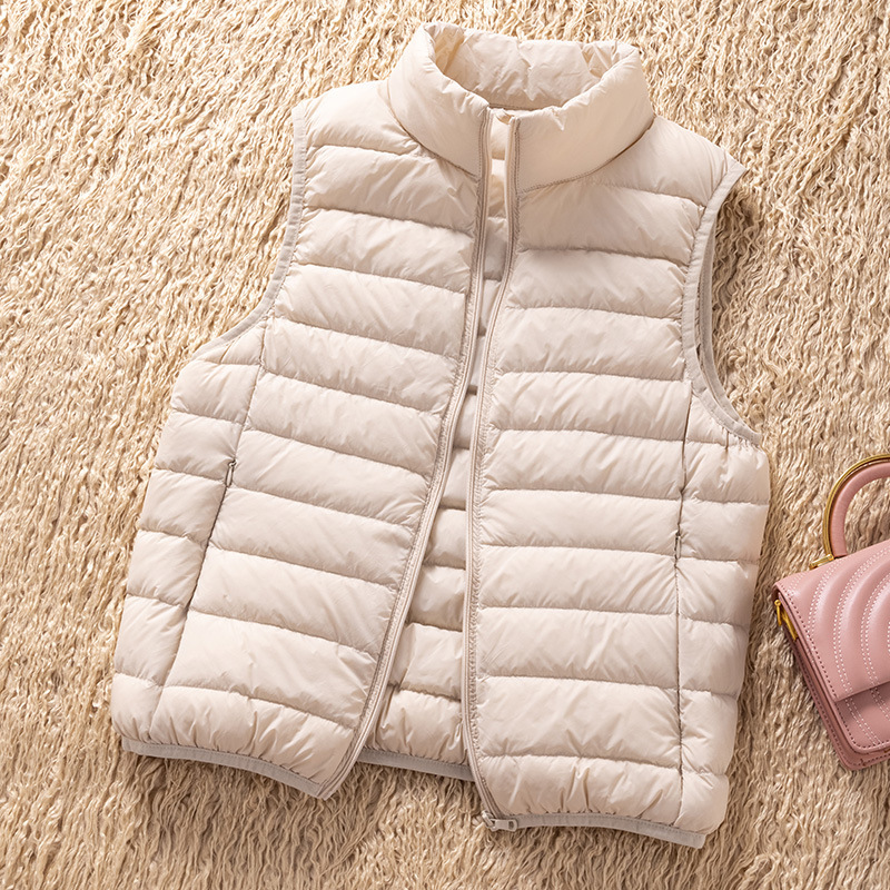 Judas Clothing 90 White Duck Down Vest New Women's Lightweight Down Jacket Short Waistcoat Vest Outer Wearing