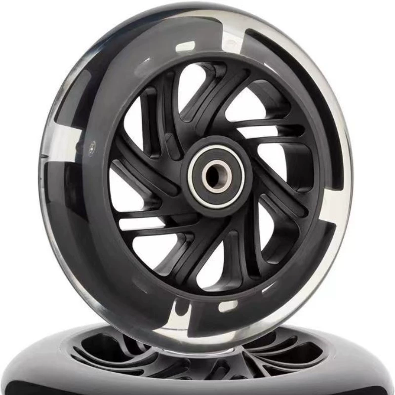 Детская коляска Аксессуары 120-24 мм вспомогательное колесо балансировки вспомогательное колесо бесшумное колесо PU мигает колесо скейтборд производитель