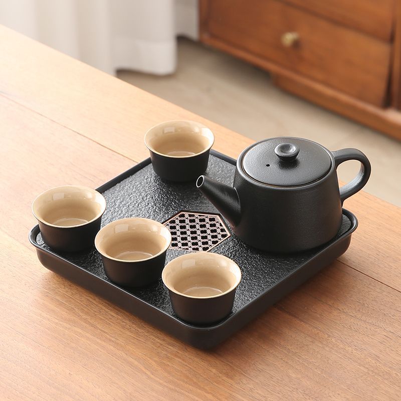 둥근냄비 230ml+4컵+차쟁반