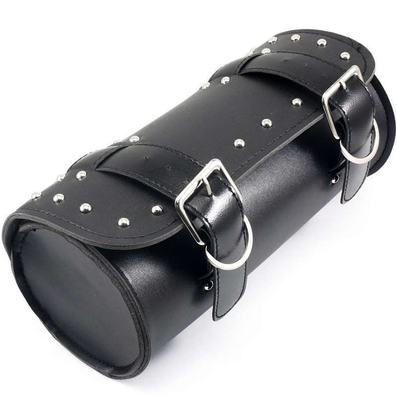 Retro Motorcycle Electric Vehicle Universal Modified Leather Front Hanging Bag Side Bag Tool Bag Factory Direct Sale