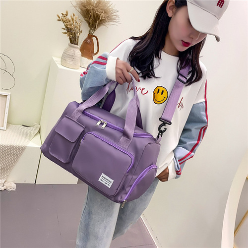 Wet and dry separation training sports bag casual travel bag women's lightweight handbag shoulder travel bag swimming fitness bag