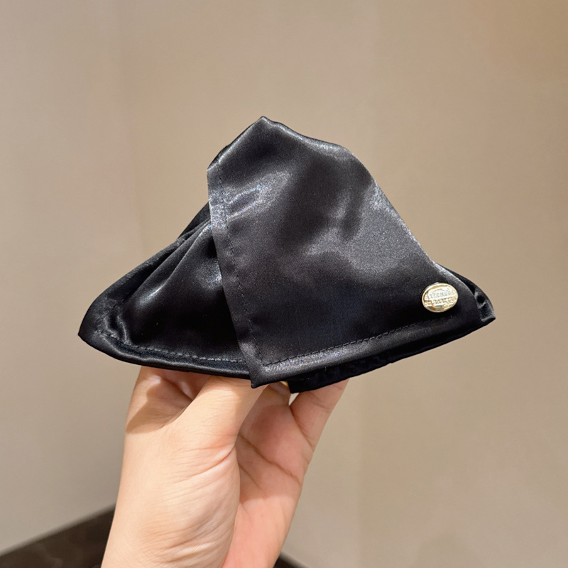 Черная заколка-крабик, 13см