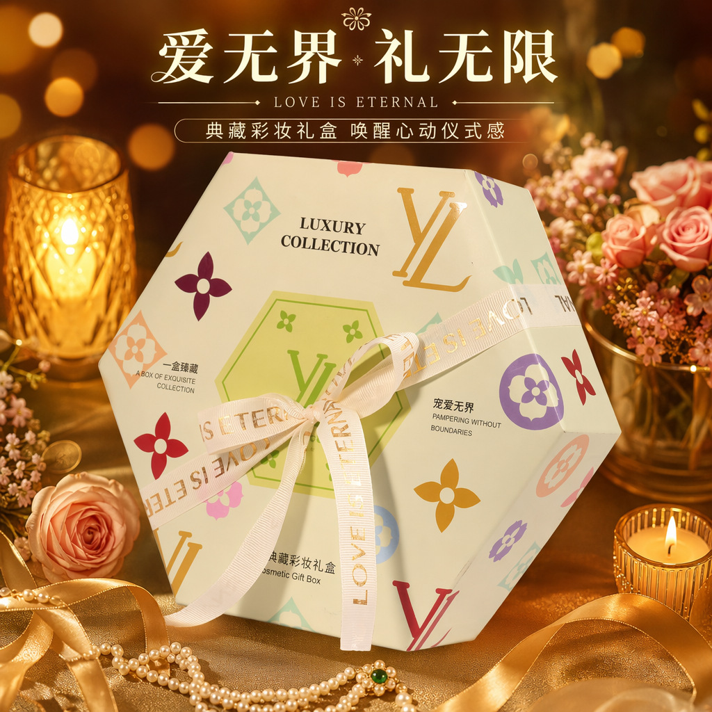 YL彩妆套装 七夕限定礼盒套装高档精致化妆品套装全套彩妆礼盒