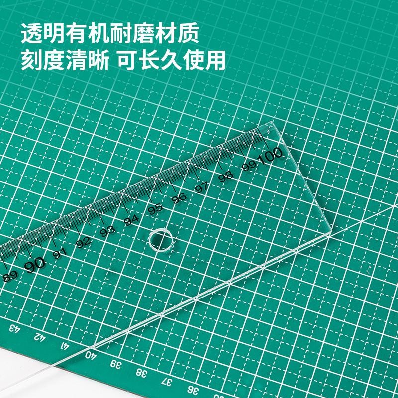 得力8200有機定規長尺工事測定プラスチック定規100cm彫刻直尺工事現場測定ツール