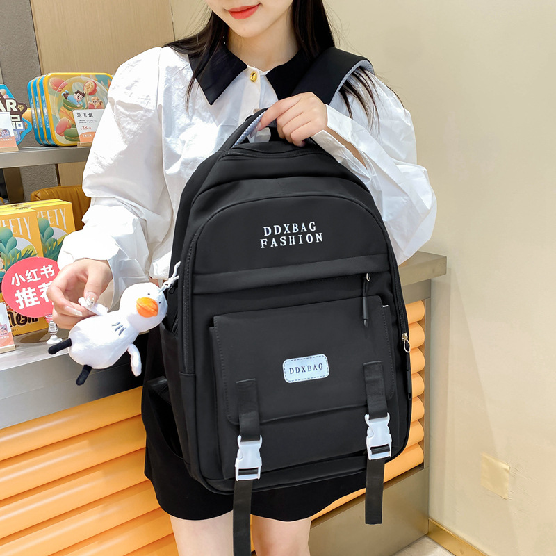 Mochila mujer estudiante de escuela secundaria ligero simple gran capacidad mochila estudiante de escuela secundaria estudiante universitario mochila japonesa ins chica