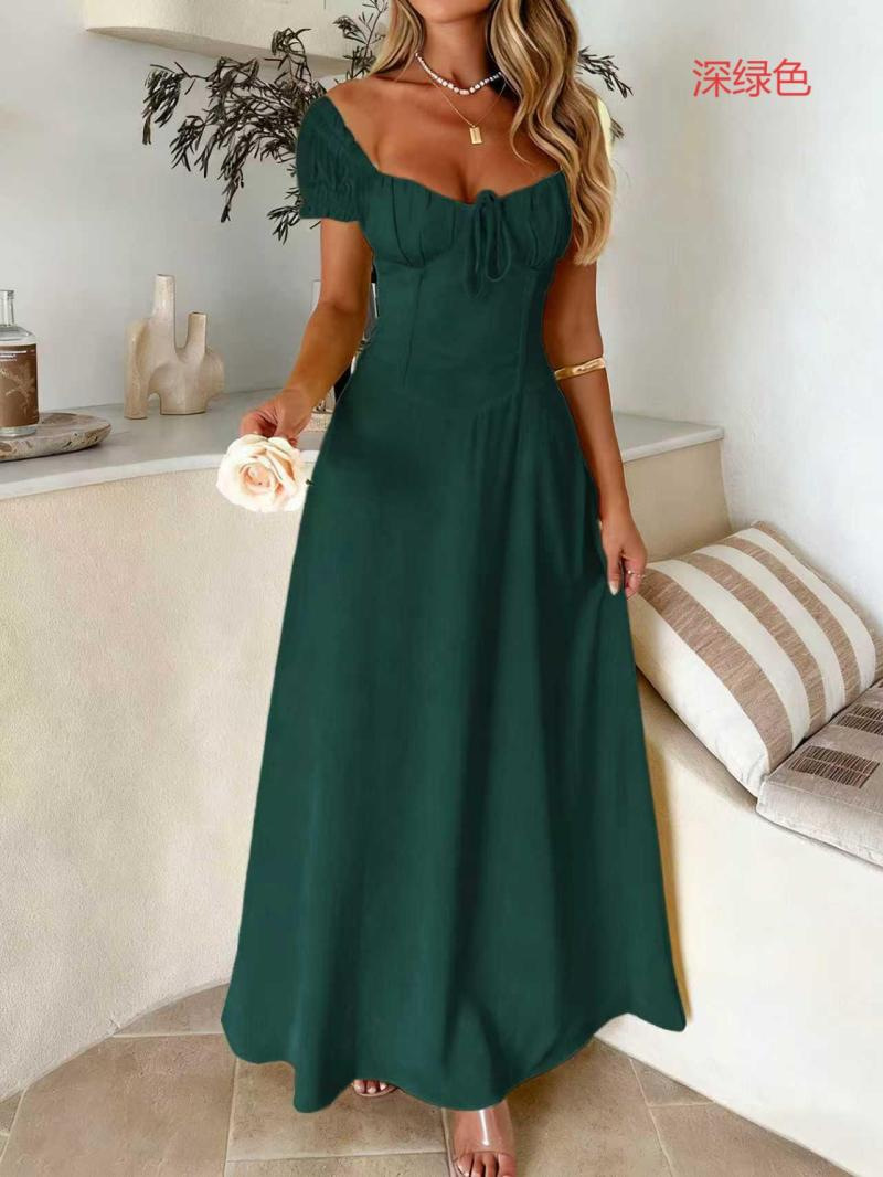 Women's Summer Elegant Short-Sleeve Maxi Dress