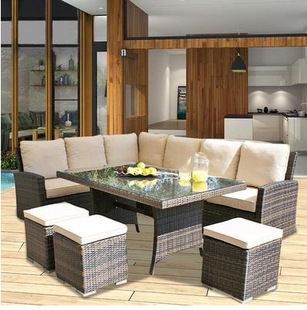 Outdoor Sofa Courtyard Rattan Outdoor Villa Garden Leisure Sun Room Chair Waterproof Sun Protection Terrace Corner Open Air