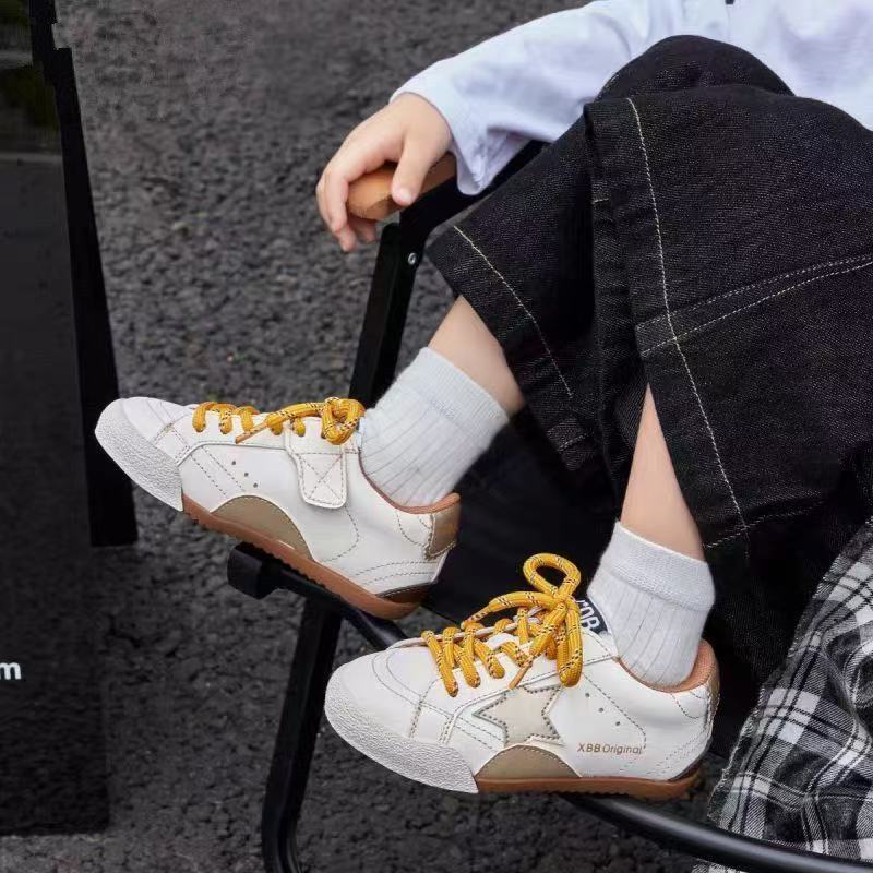 复古运动鞋秋季新款儿童板鞋时尚擦色星星小脏鞋软底男女童休闲鞋|undefined