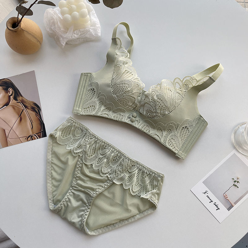 智贝SKU图_10乳胶内衣女小胸聚拢无钢圈调整型蕾丝美背胸