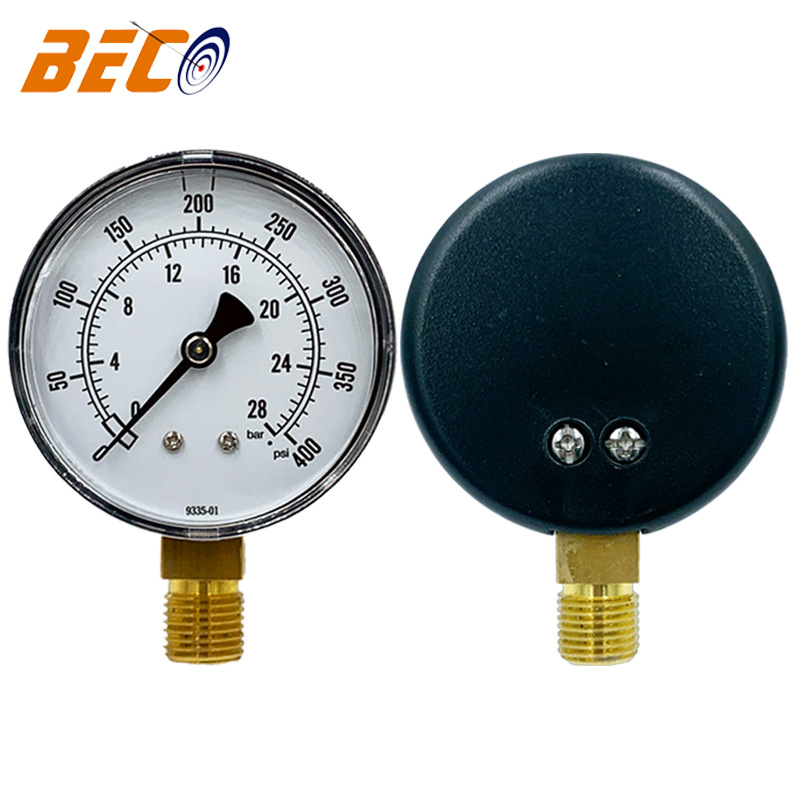 贝伊特2.5inch径向压力表28bar波登管40bar BSP G1/4螺纹压力表