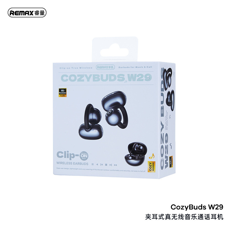Remax耳クリップ無線bluetoothイヤホンbluetooth 5.4携帯電話音楽耳クリップ耳式無線イヤホン|undefined